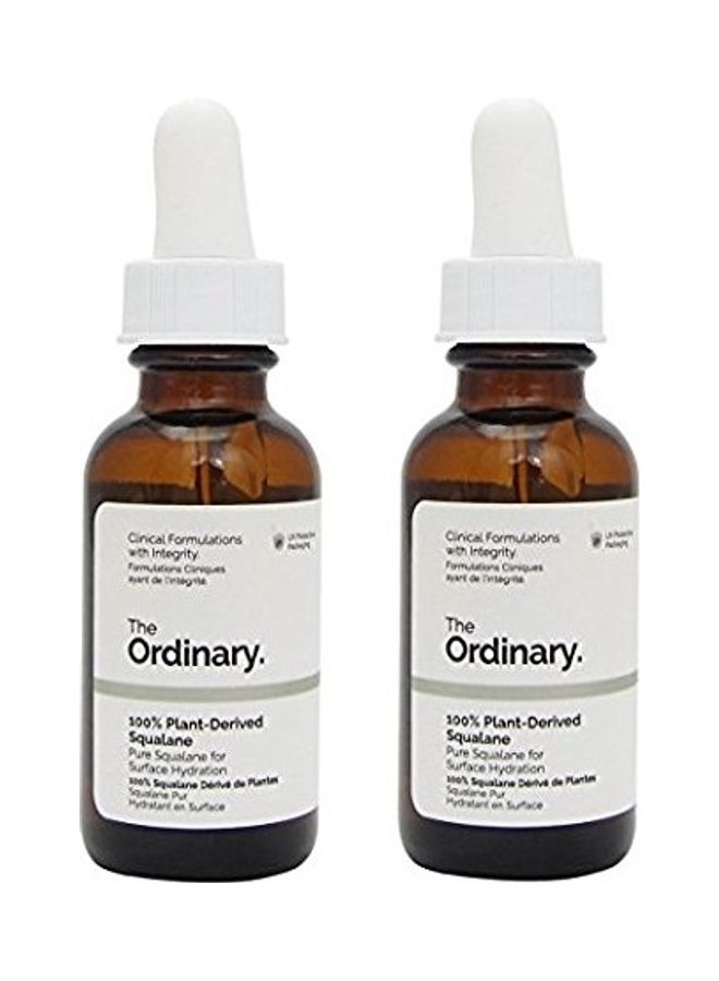 2-Piece 100% Plant-Derived Squalane Set Clear 30ml